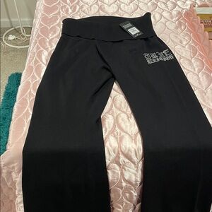 True Religion Black Wide Leg Pants